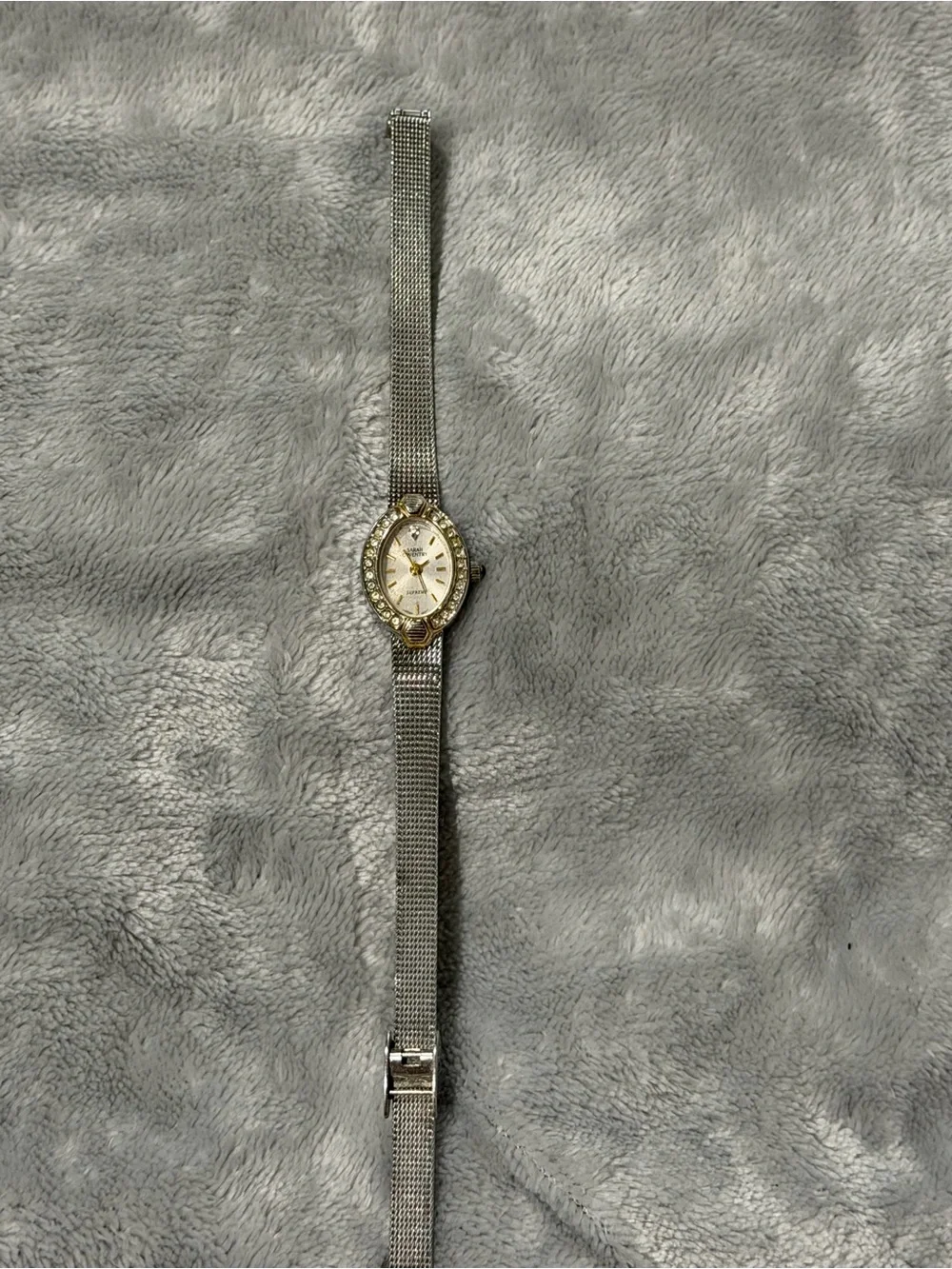 Sarah Coventry Two-Tone Crystal Mesh Bracelet Watch